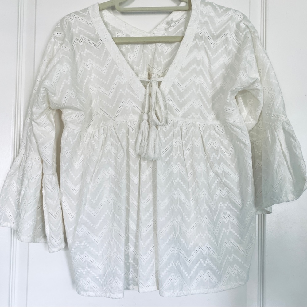 Vici wide bell sleeve blouse